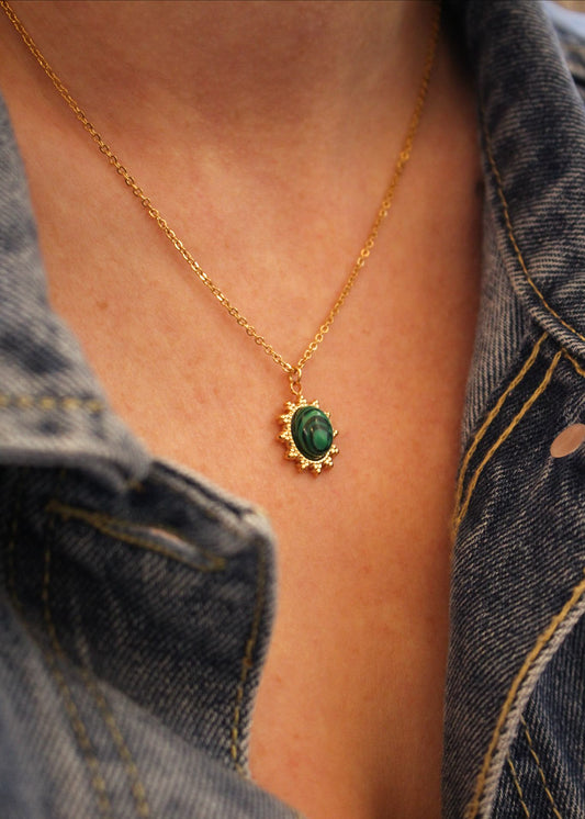 Collier Mia malachite