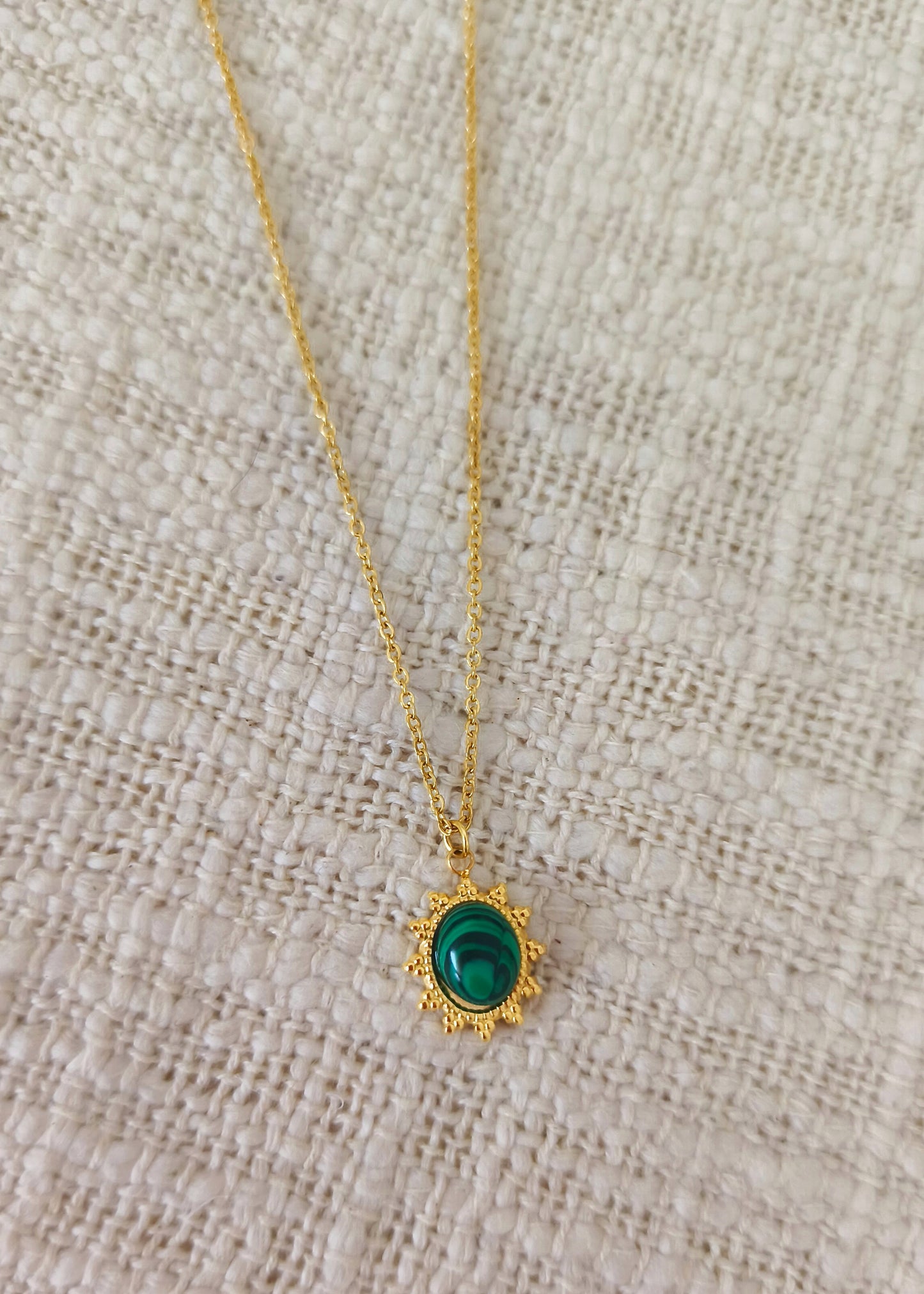 Collier Mia malachite