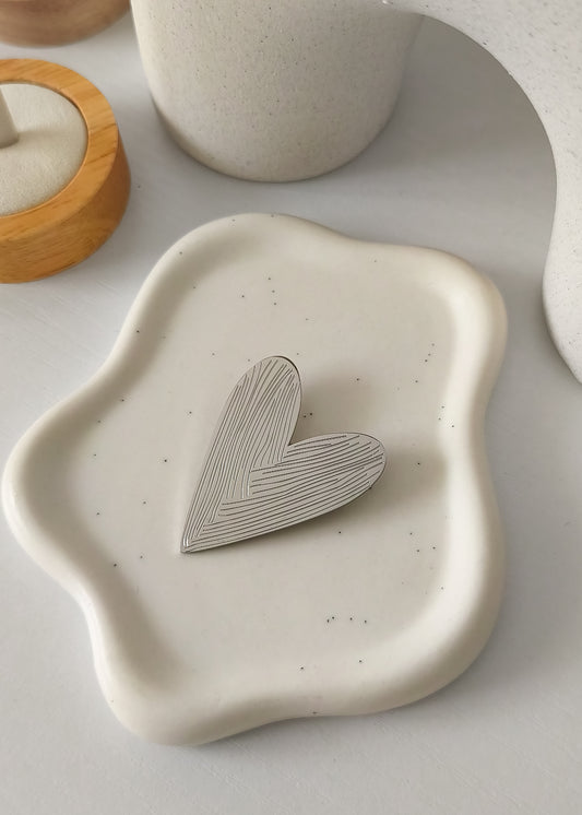 Broche Lova argenté