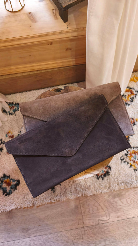 Pochette en cuir Sarah